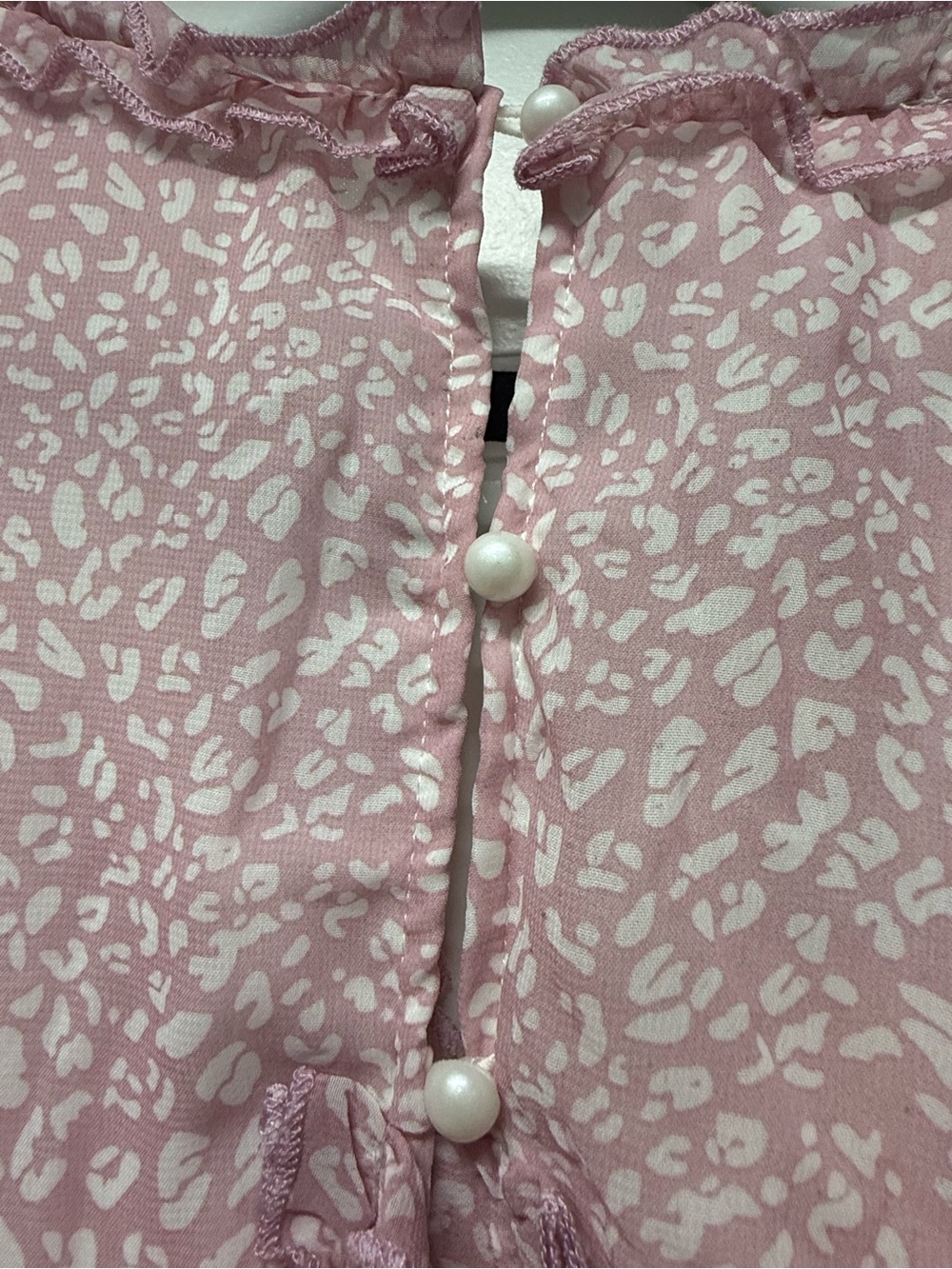 NWT DOKOTOO Pink Ruffle Tiered Mini Dress | Boho Floral | Size L - Picture 9 of 11